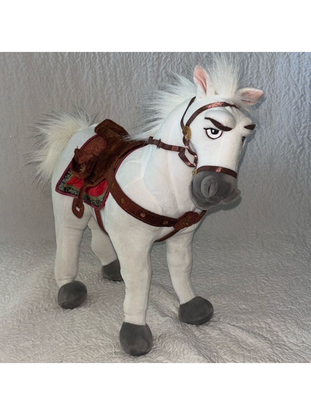 Disney Store Rapunzel Tangled "Maximus" White Horse 15" Plush Toy